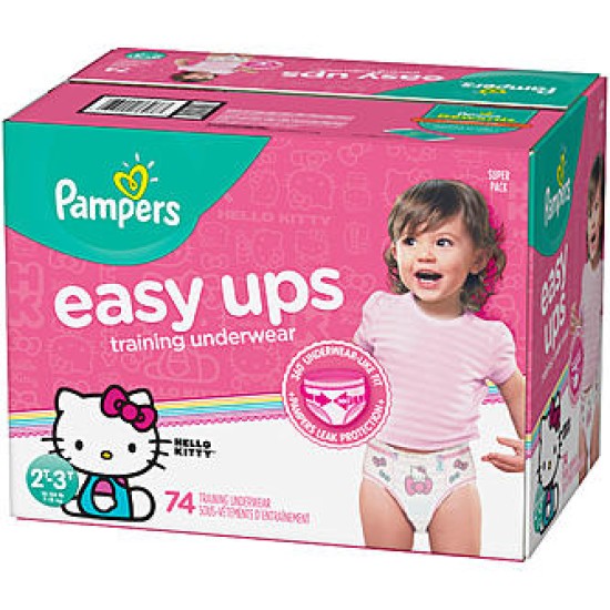 Pampers Easy Ups Training Underwear Girls Size 4t-5t 74 Pants