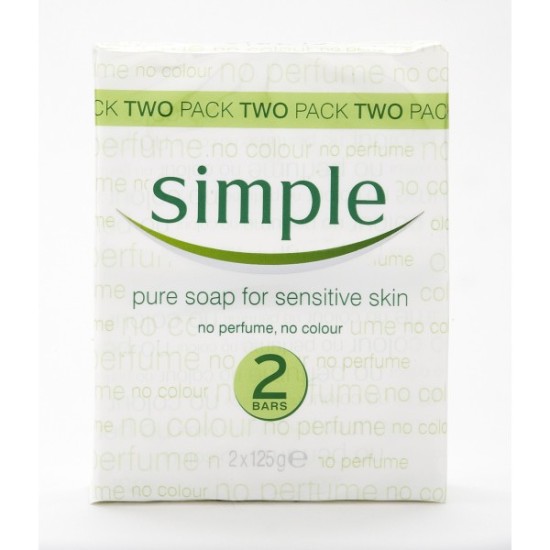 Simple Twin Pack Pure Soap For Sensitive Skin