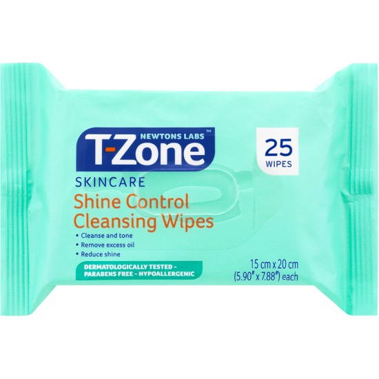 T-zone Shine Control Cleansing 25 Wipes
