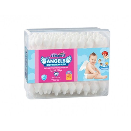 Ultra Compact Angel Baby Cotton Buds 60 Pieces