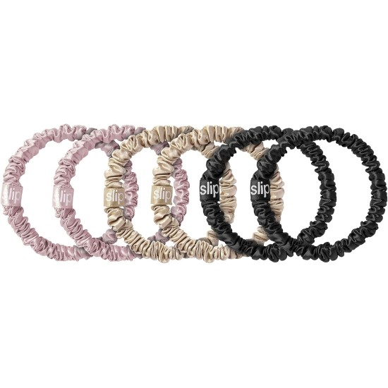 Skinny Silk Scrunchie Set 6 Pack