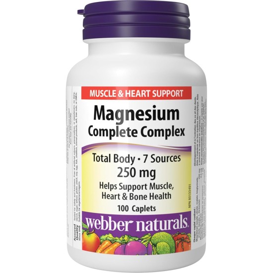 Webber Naturals Magnesium Complete Complex 250 mg 100 Caplets