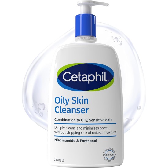 Cetaphil Oily Skin Cleanser for Combination to Oily Sensitive Skin 236ml