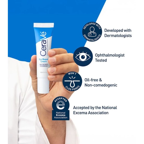 CeraVe Eye Repair Cream For Dark Circles And Puffiness 0.5 Oz CeraVe Eye Repair Cream For Dark Circles And Puffiness 0.5 Oz