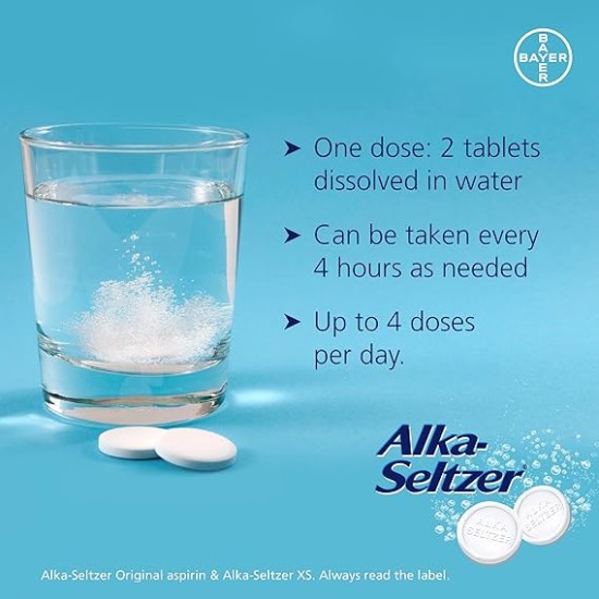 Alka Seltzer Xs 20 Effervescent Tablets
