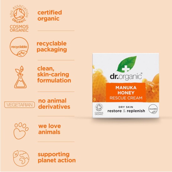 Dr. Organic Manuka Honey Rescue Cream 50ml