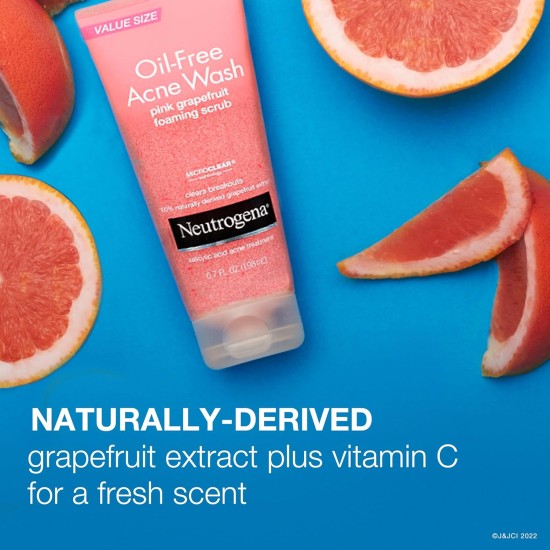 Neutrogena Oil-free Acne Free Pink Grapefruit Foaming Scrub