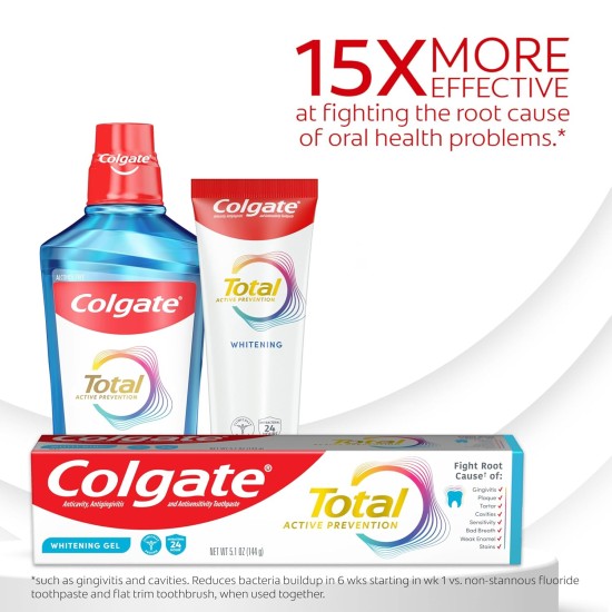 Colgate Total Active Prevention Teeth Whitening Toothpaste 100ml