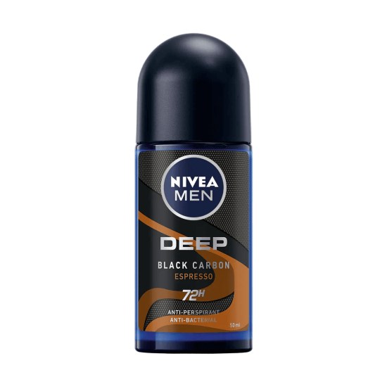 Nivea Men Deep Black Carbon Espresso Anti-Perspirant Roll On 50ml
