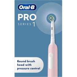 Oral-B Pro Series 1 Cross Action Electric Toothbrush Pink Brush