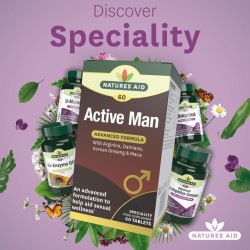 Natures Aid Active Man Tablets High Strength Supplement 60 Tablets Natures Aid Active Man Tablets High Strength Supplement 60 Tablets