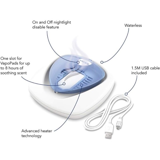 Vicks VH1800EU Portable Waterless Diffuser 200g Vicks VH1800EU Portable Waterless Diffuser 200g