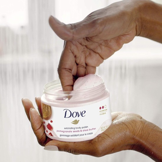 Dove Exfoliating Body Polish Scrub Pomegranate Seeds and Shea Butter 298g
